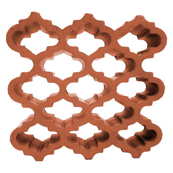 Alhambra Red Ceramic Window Lattice – FACE05 Image
